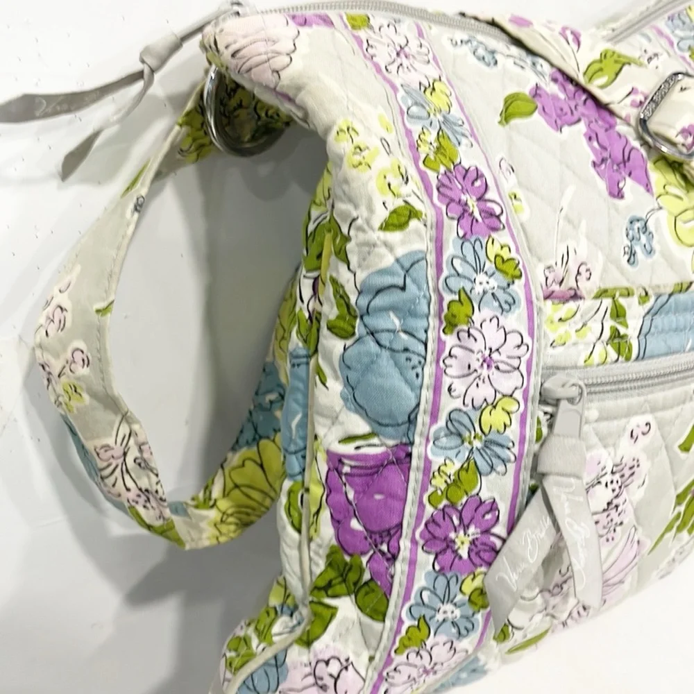 Vera Bradley RARE Watercolor Floral Crossbody Bag + Wallet Fabric zipper closure